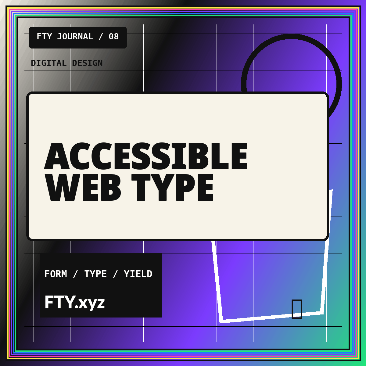 Typographic editorial card for Accessibility for Typographic Web Design