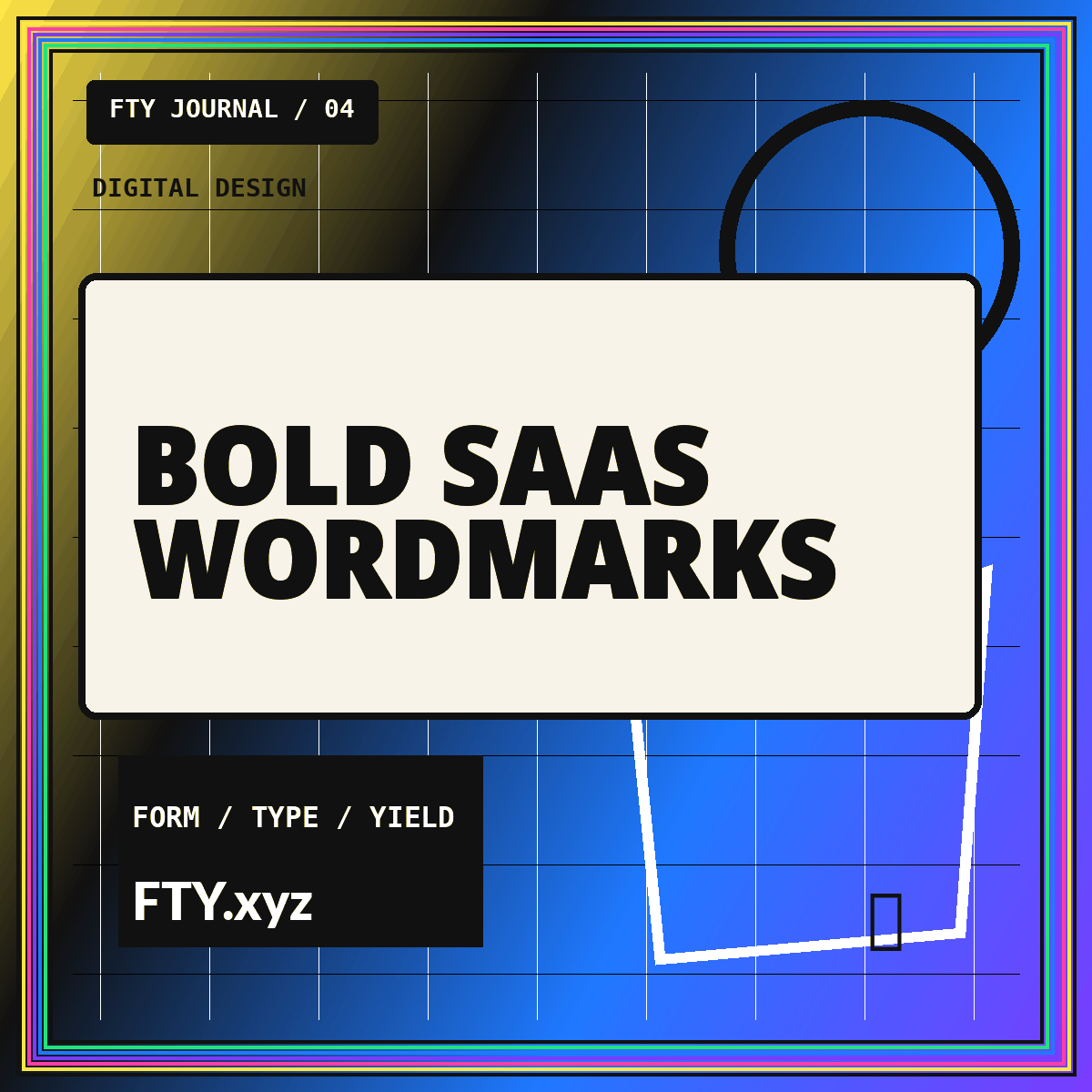 Typographic editorial card for Designing a SaaS Homepage Around a Bold Wordmark