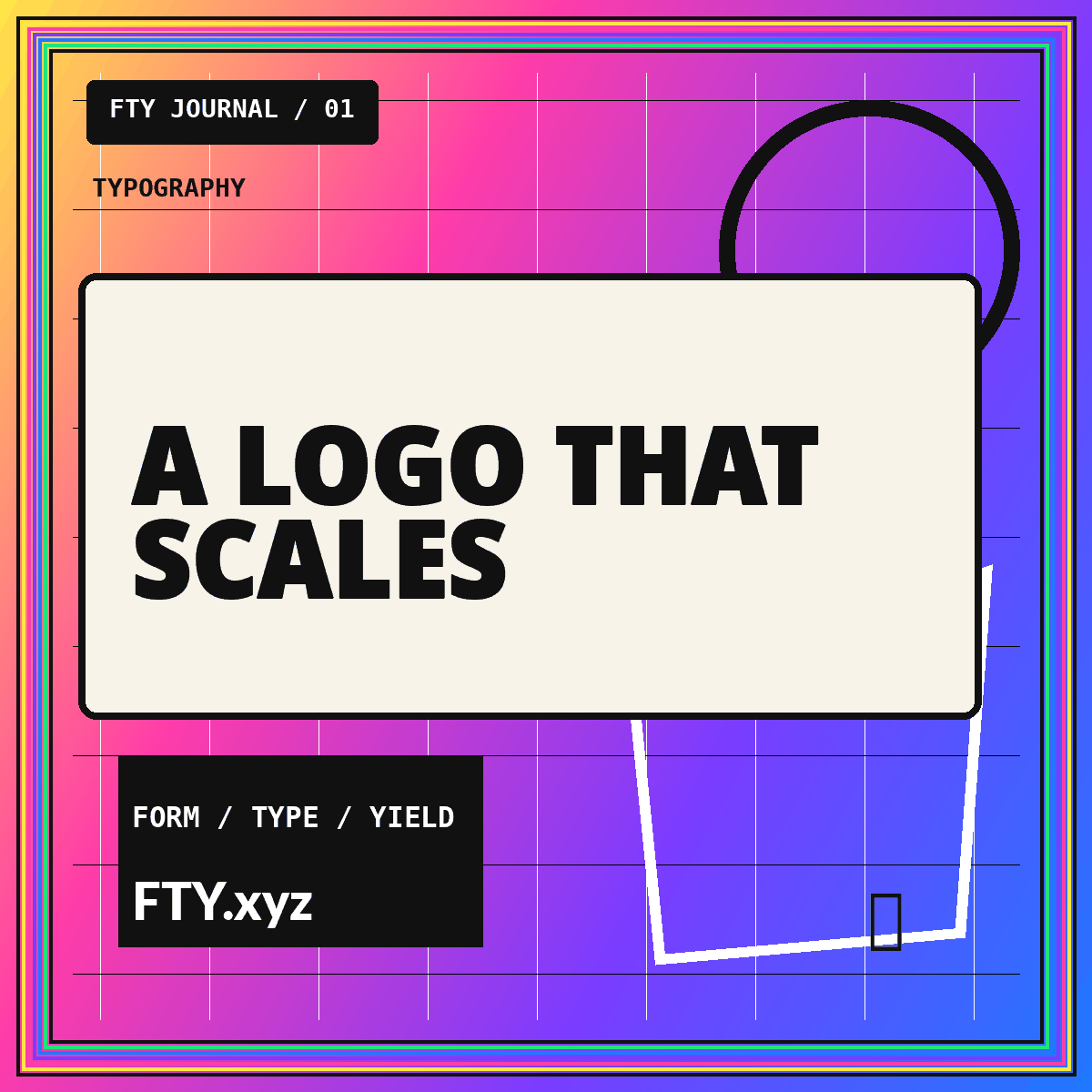 Typographic editorial card for How to Design a Typographic Logo That Scales